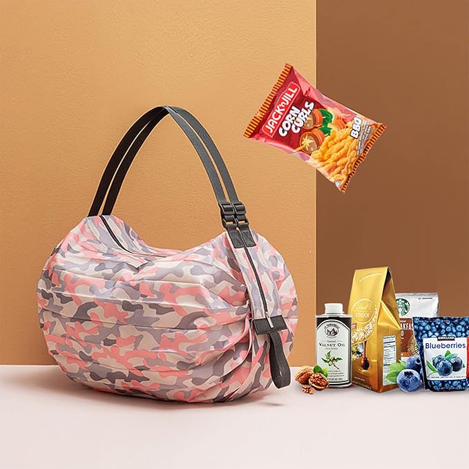 Foldable Shopping Bag Portable Large Capacity Reusable Grocery Bag
