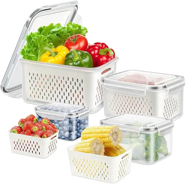 Refrigerator Storage Containers Boxes with Airtight Lid