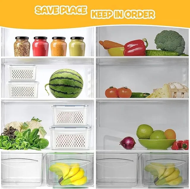 Refrigerator Storage Containers Boxes with Airtight Lid