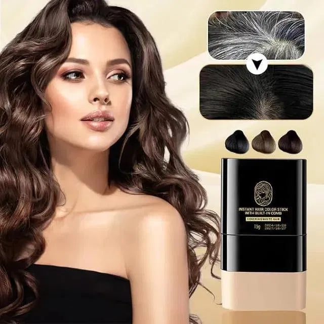 Instant Hair Dye Stick with Built-in Comb