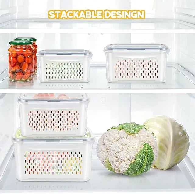 Refrigerator Storage Containers Boxes with Airtight Lid