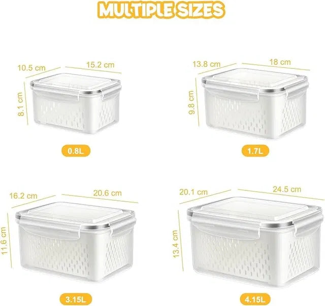 Refrigerator Storage Containers Boxes with Airtight Lid