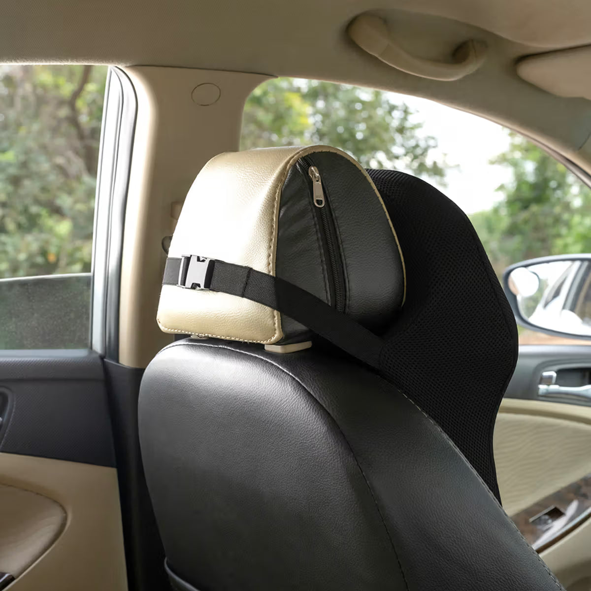 Car Neck Rest Memory Foam Pillow – Big Size (Solid) (RHR)